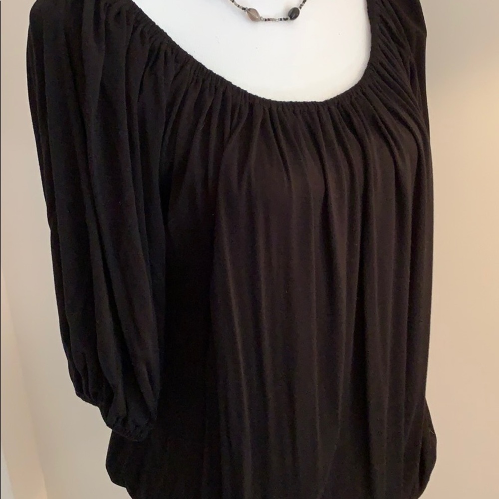 Cielo Black Pleated Top Medium - image 7